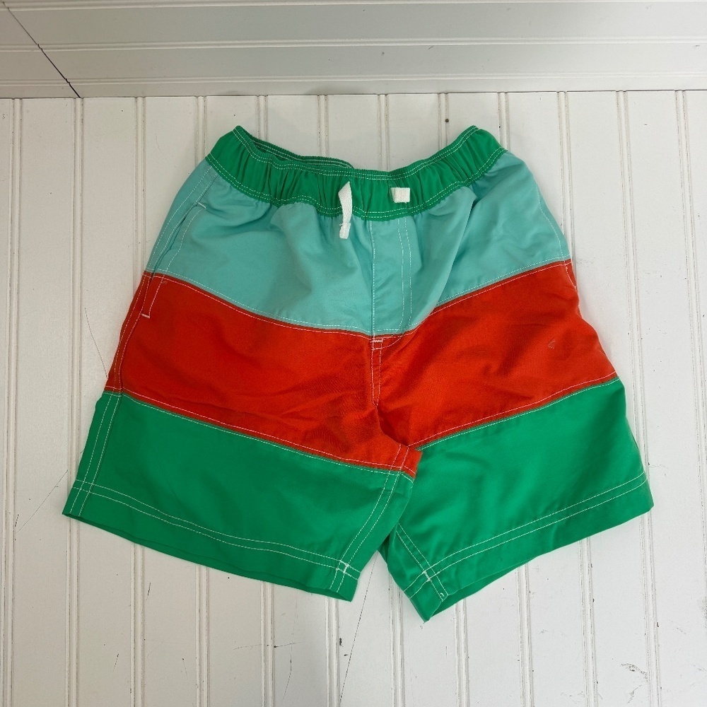 NEW Hanna Andersson Swim Trunks Three Panel Color Block US 6-7